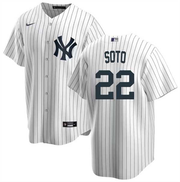 Men%27s New York Yankees #22 Juan Soto White Cool Base Stitched Baseball Jersey Dzhi->new york yankees->MLB Jersey